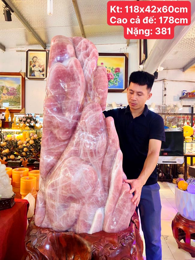 Đá Cảnh Thạch Anh Hồng 381kg